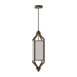 Pendul pe tijă ZUNDO 1xE27/15W/230V maro/bej - Open Design OR85877