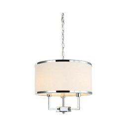Open Design OR80209 - Lustră suspendată pe lanț CASA, 3xE14/12W/230V, crem/crom lucios