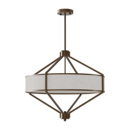Open Design OR85846 - Candelabru pe tijă ZUNDO, 4xE27/15W/230V, maro/bej