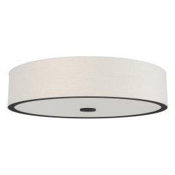 Open Design OR86027 - Plafonieră ZALINDRO, 6 x E27, 15 W, 230 V, diametru 74,5 cm, alb/negru