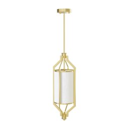 Open Design OR85860 - lustră pe tijă ZUNDO 1xE27/15W/230V alamă/alb
