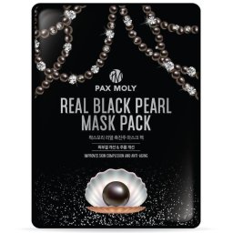 PaxMoly Real Black Pearl Mask Pack Mască de față cu hidrogel cu perle negre și auriu 25 ml