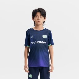 Tricou de fotbal cu mânecă scurtă VIRALTO Kids Bleumarin Verde Copii