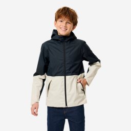 Geacă Impermeabilă pentru drumeție MH500 Twin Gri Copii 7-15 ani