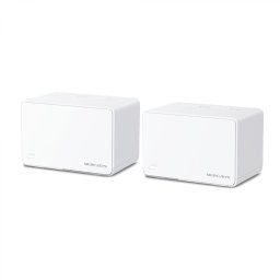 MESH MERCUSYS, wireless, router AX3000, pt interior, 3000 Mbps, port LAN si WAN Gigabit, 2.4 GHz 5 GHz, standard 802.11ac, Halo H80X(2-pack)(timbru verde 2.00 lei)