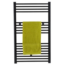 Calorifer de baie (portprosop), otel, drept, Elegant Black, 1000x600 mm, 762W,