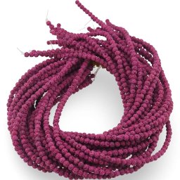 Sirag Roca vulcanica roz sfere 4mm, 39-40cm