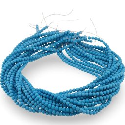 Sirag Turcoaz albastru sfere 4mm mate, 38-39cm