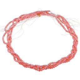 Sirag Coral roz sfere 3-4mm, 38-40cm
