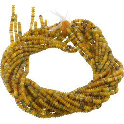Sirag Agat galben cu verde rondele 4-5mm, 37-38cm