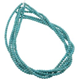 Sirag Turcoaz albastru deschis sfere 4mm, 37-38cm