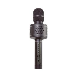 Microfon karaoke Bluetooth, 6W/5V, 1500 mAh, negru