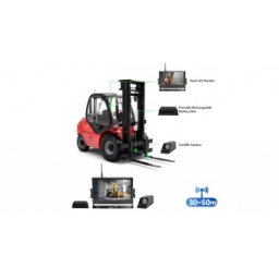 Cameră wireless pentru stivuitor cu monitor HD de 7 inci, baterie încorporată, vedere în infraroșu, ghidaj laser, încărcător și suport magnetic