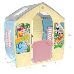 Casuta de joaca mochtoys happy house, ferestre roz pastel,12793