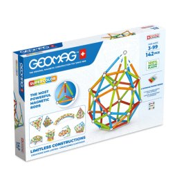 Set de constructie geomag 386, supercolor 142 piese