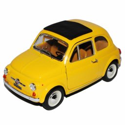 Masina jucarie de epoca, bburago, fiat 500f 1965, scara 1:24