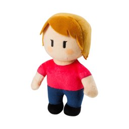 Jucarie de plus stumble guys , mrs stumble cu bluza roz 17 cm, pmisg7060mrs stumble bluza roz