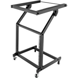 Stand de mixer DJ profesional 9U montat în rack, mobil cu 4 roti