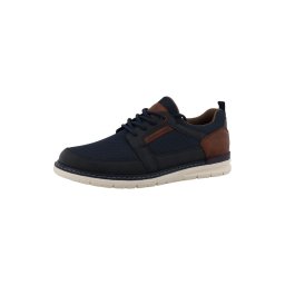 TOM TAILOR Sneaker low bleumarin / maro coniac