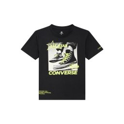 CONVERSE Tricou 'PHOTO REAL CNV SNKR' galben lămâie / negru / alb