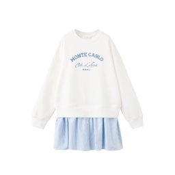 MANGO KIDS Rochie 'MONACO' albastru regal / alb murdar