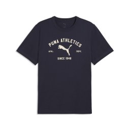 PUMA Tricou 'Class' bleumarin / alb