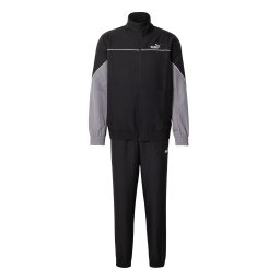 PUMA Costum de trening gri / negru / alb