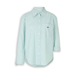 TOM TAILOR Bluză verde petrol / verde mentă / alb
