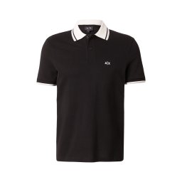 ARMANI EXCHANGE Tricou gri deschis / negru / alb