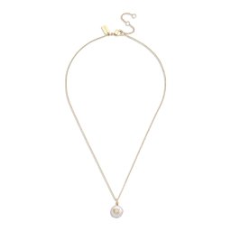 COACH Lanțuri auriu / alb perlat