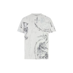 GUESS Tricou 'Southeast Burnout' opal / negru / alb