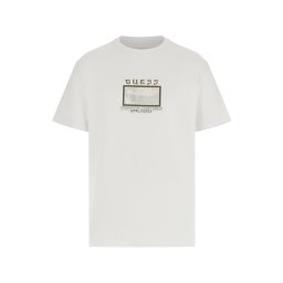 GUESS Tricou 'JAPAN SMALL LANDSCAPE' bej deschis / oliv / alb