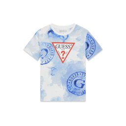 GUESS Tricou albastru / roșu / negru / alb