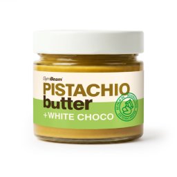 GymBeam Unt de fistic cu ciocolată albă 220 g
