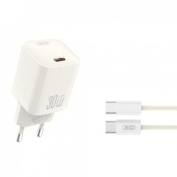 Incarcator priza USB-C 30W + cablu USB type C Bej, XO L148