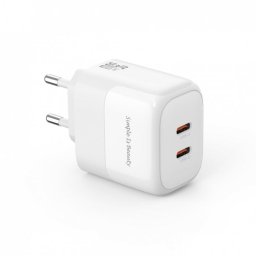 Incarcator priza 2 x USB-C 35W GaN Nitride Alb, XO L140