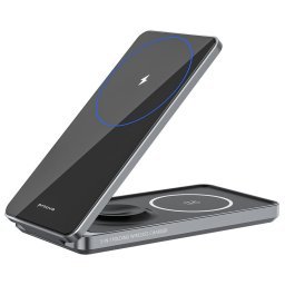 Statie incarcare 3in1 Pliabila pentru Telefon, Casti, Smartwatch, 15W - Proove Metal Edge (WSME15010003) - Grey