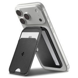 Portofel carduri Spigen Slim Fold Tripod S314-2, suport magnetic universal, negru
