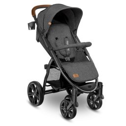 Lionelo - Carucior sport Annet Plus, De la nastere, Cu accesorii si capotina XXL reglabila, 0 - 22 Kg, Conform cu standardele europene de securitate EN1888-1 si EN1888-2, Gri Caramel