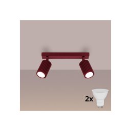 Brilagi - Spot LED CRESTO, 2x GU10, 10W, 230V, bordo