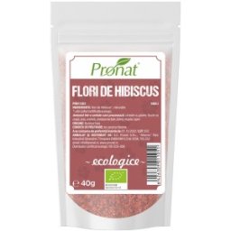 Flori de Hibiscus BIO, Maruntite, 40 g, Pronat