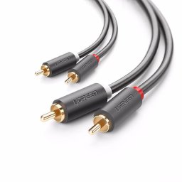 Cablu Audio AV104, 2 x RCA - 2 x RCA, 5m, Negru