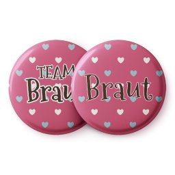 Spielehelden Insignele Bunte Herzen Herzen Petrecerea burlăcițelor 12 insigne 5,6 cm extra mare Cadou pentru petrecerea burlăcițelor (AMZBUTA005)