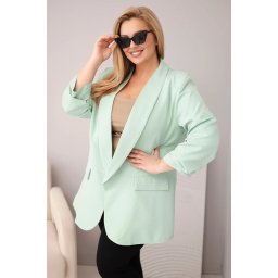Kesi Włoski Elegant Plus Size women's blazer mint