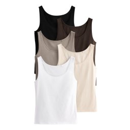 The Set Top bej / culoarea pielii / maro / negru / alb