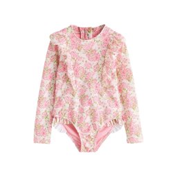 LAURA ASHLEY Costum de baie întreg verde kiwi / roz pitaya / roz pastel
