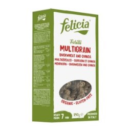 Set 2 x Fusilli Bio cu Multicereale, Felicia, din Hrisca si Quinoa, 250 g