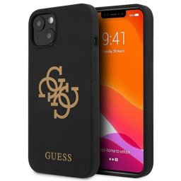 Husa Guess GUHCP13SLS4GGBK iPhone 13 mini 5.4" black/black hard case Silicone 4G Logo