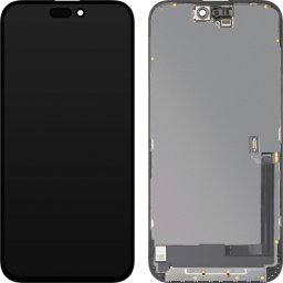Display cu Touchscreen MP compatibil cu Apple iPhone 16 Plus, cu Rama, Versiune OLED FHD Diagnostic, Negru