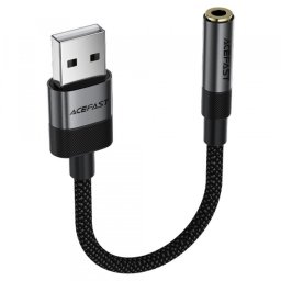 Adaptor Audio Acefast J13, USB-A - 3.5mm, Negru